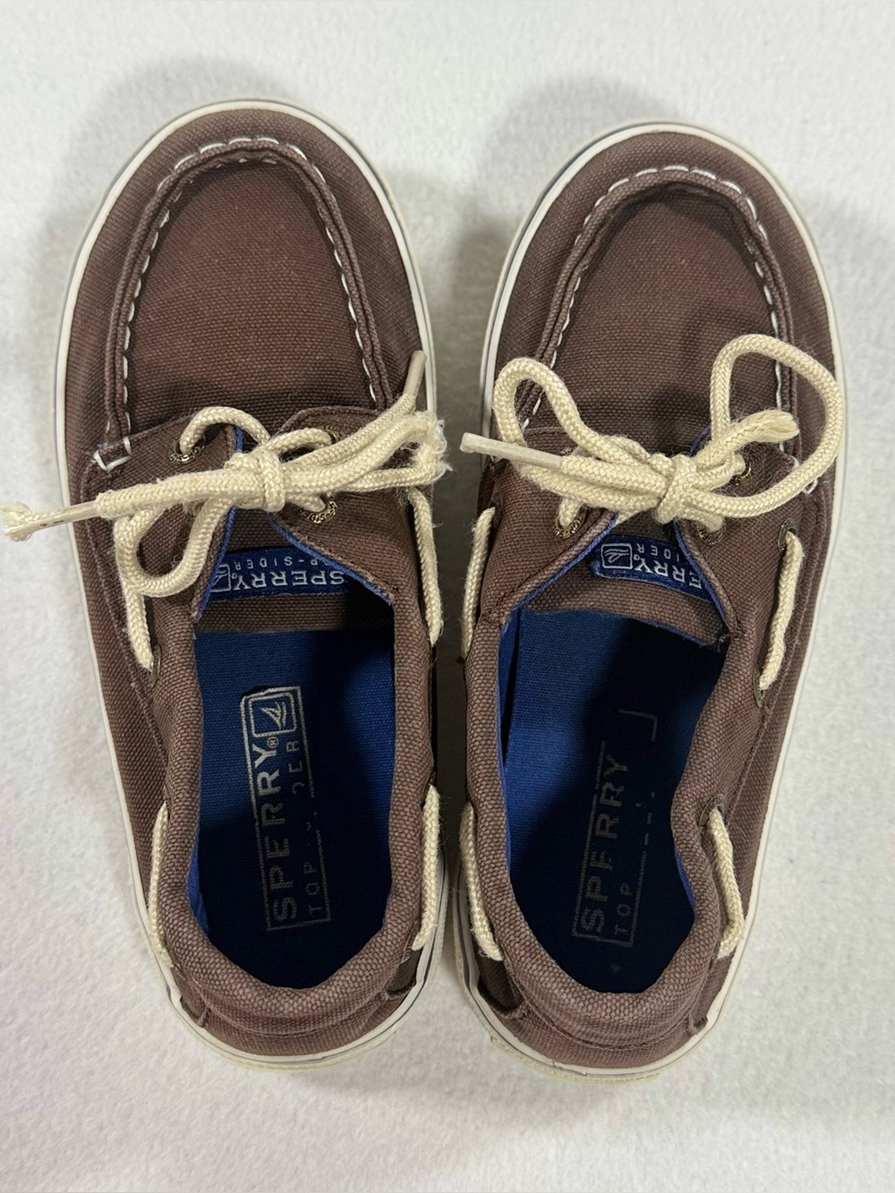 Sperry Top-Sider Halyard Boys' Boat Deck Shoe Brown Size 13.5 Youth - Picture 4 of 7